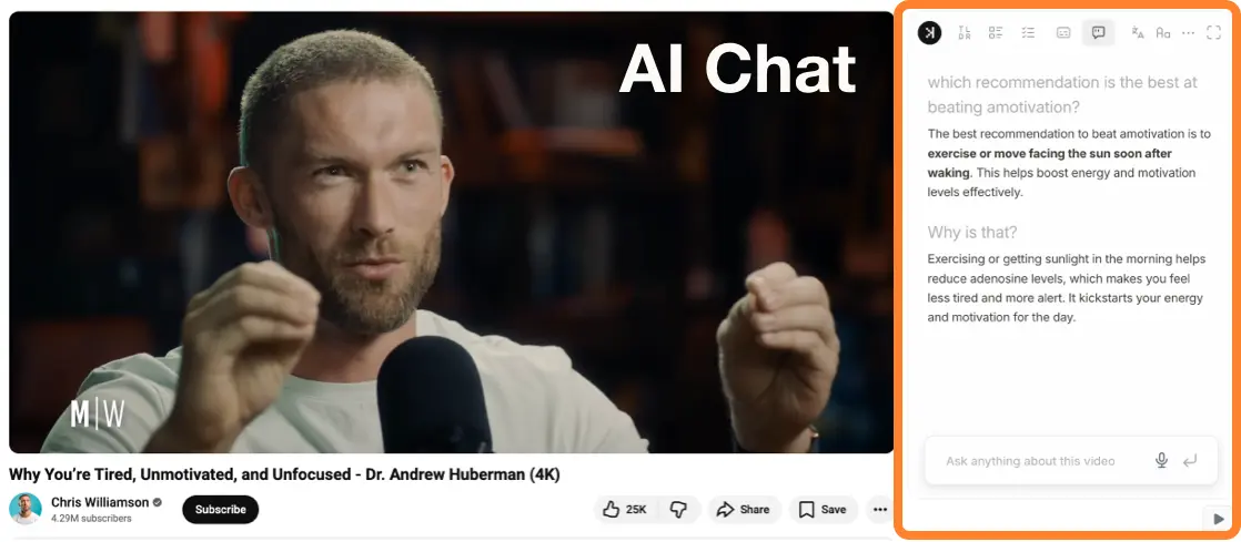 SkipBait AI Chat on YouTube