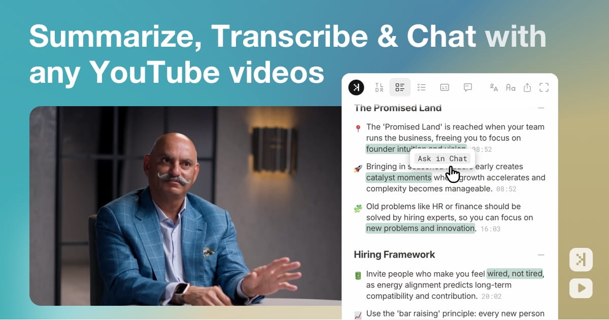 SkipBait: YouTube AI Summarizer, Transcript & Chat